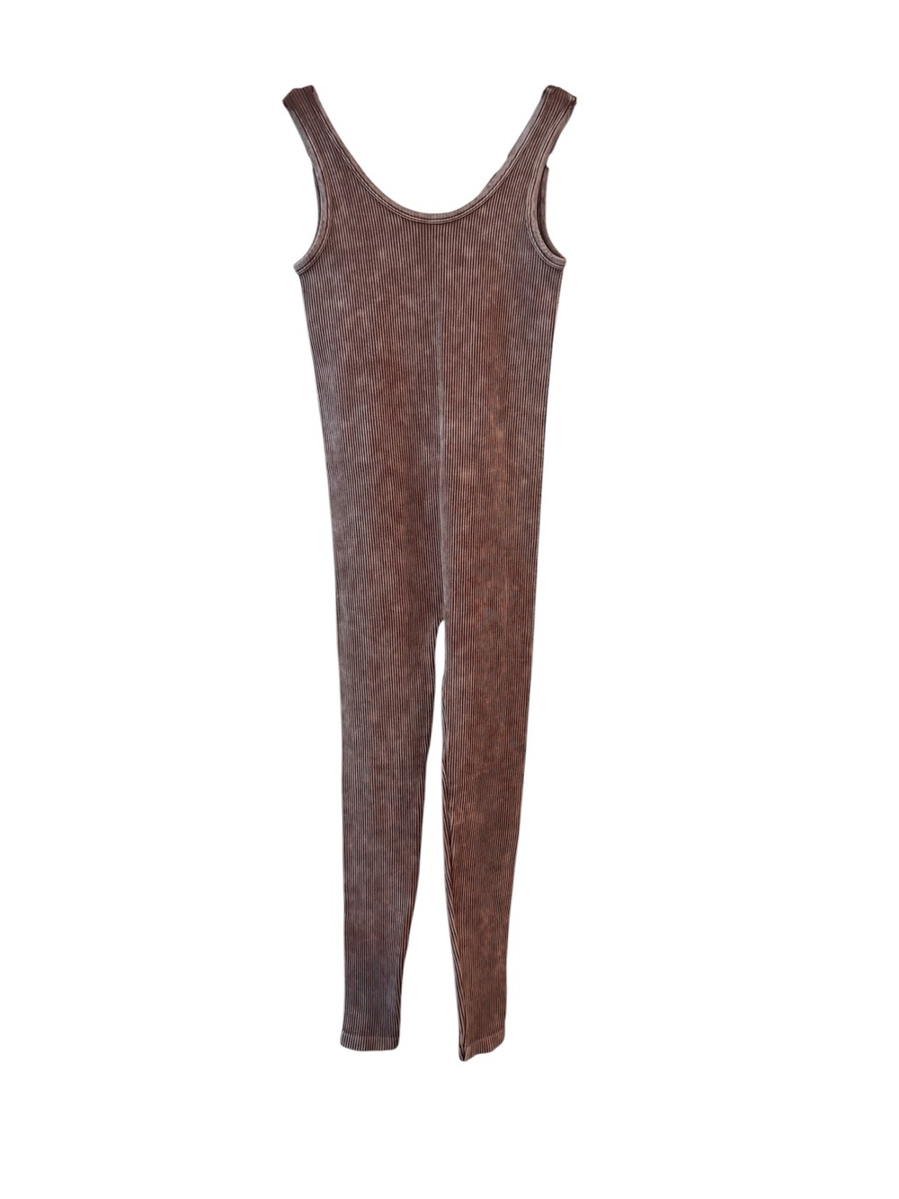 NWOT Zenana Ribbed Jumpsuit in Mocha - Picture 5 of 5